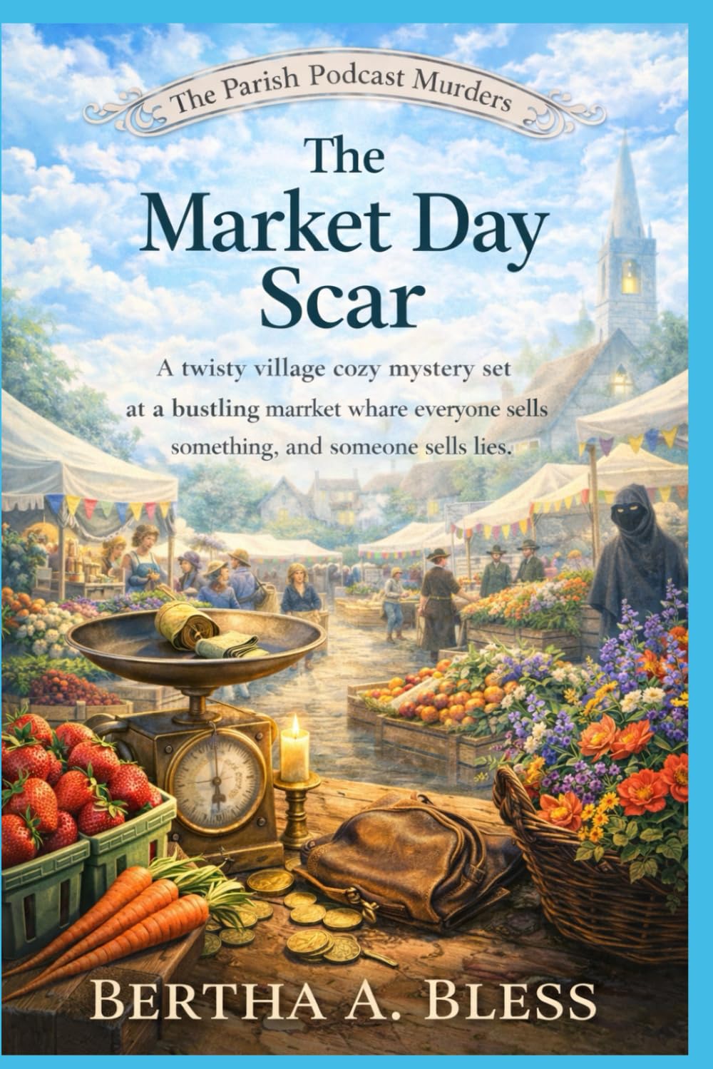 The Market Day scar: A twisty British village cozy mystery set at a bustling market where everyone sells something, and someone sells lies. (The Parish Podcast Murders)