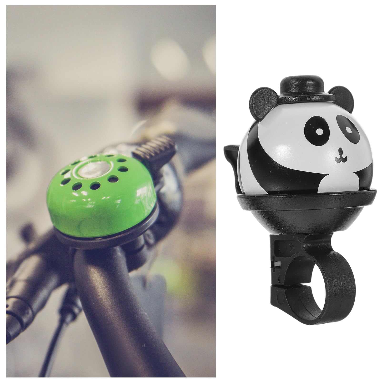 TOYANDONA Fahrradklingel für Multi Funktionsglocke Panda Design Geeignet für Straßen und Laufräder Einfache Installation ohne Werkzeuge Laut und Langlebig Sicherheitsalarm für Radfahrer