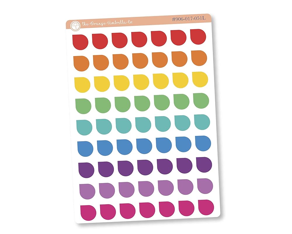 Teardrop Planner Stickers, Large Teardrop Icon Labels
