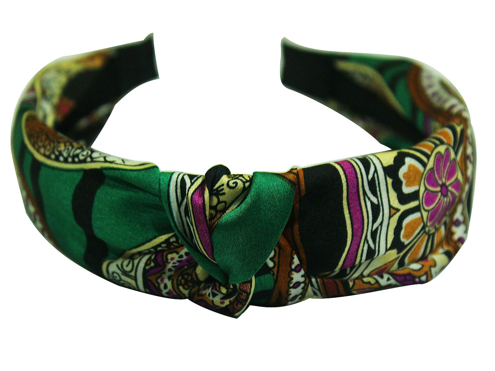 Designer Broad Knotted Hairband with Printed Design | Retro Style Wide Bandana Hair Band for Girls and Women-picture-16