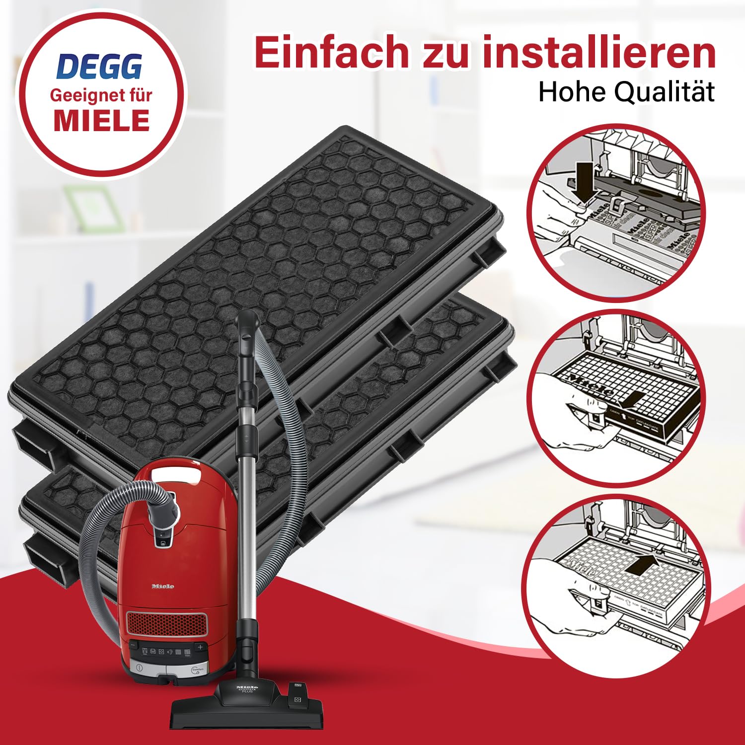 DEGG® Staubsauger Zubehör Set, Kompatibel mit Miele GN