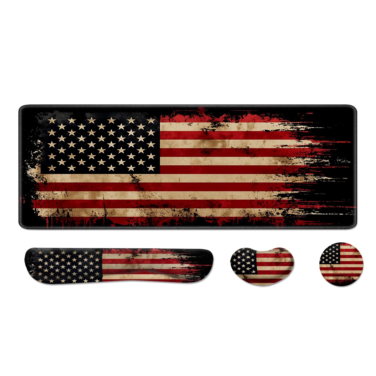 Photo 1 of AFUZLE Large Gaming Mouse Pad with Wrist Rest - National Flag