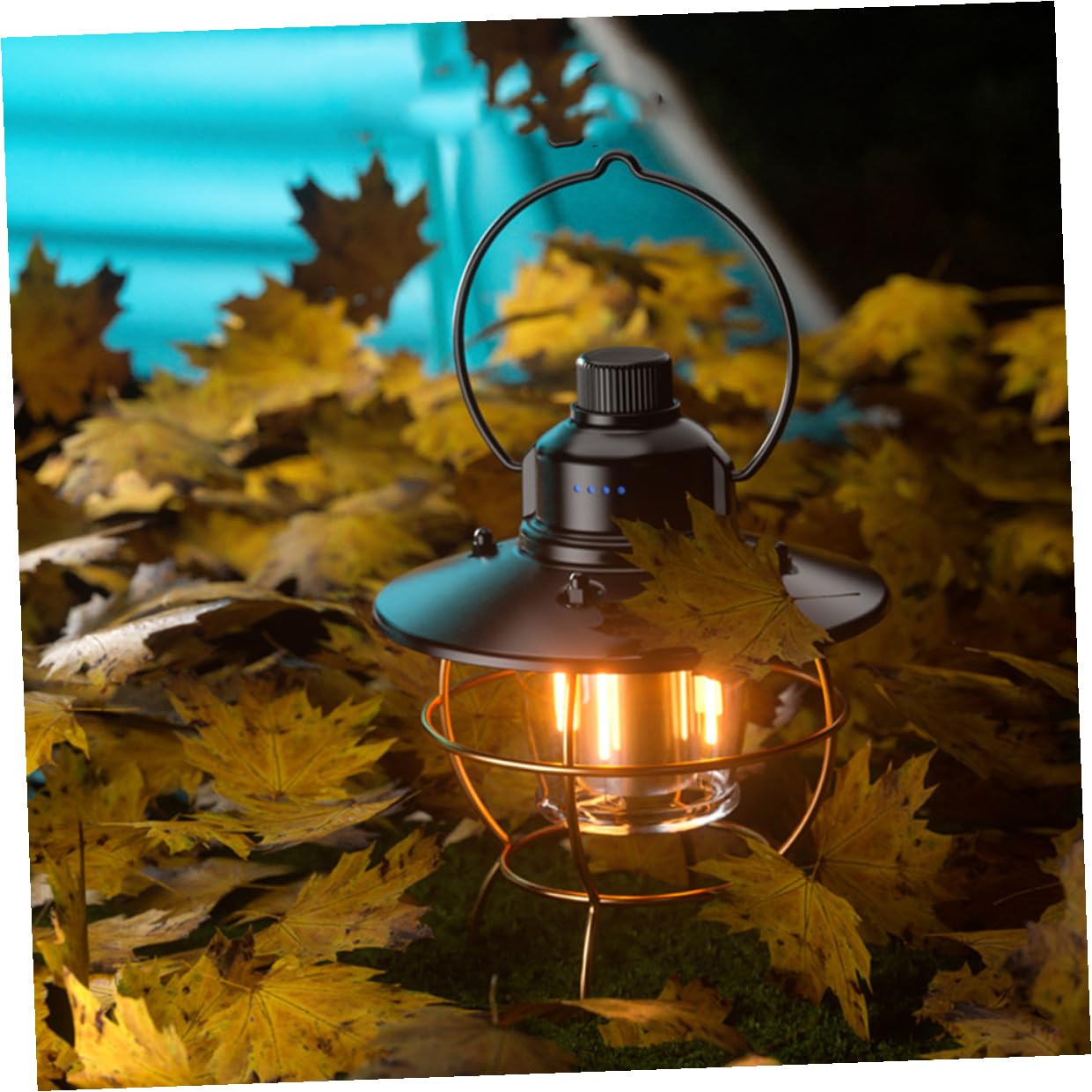 Lámpara Vintage Portátil para Camping Luz LED Recargable Linterna de Mano Multifuncional para Exteriores para Senderismo y Actividades al Aire