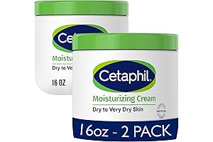 Cetaphil Moisturizing Cream Body Lotion for Dry Skin, Fragrance Free, Non-Comedogenic