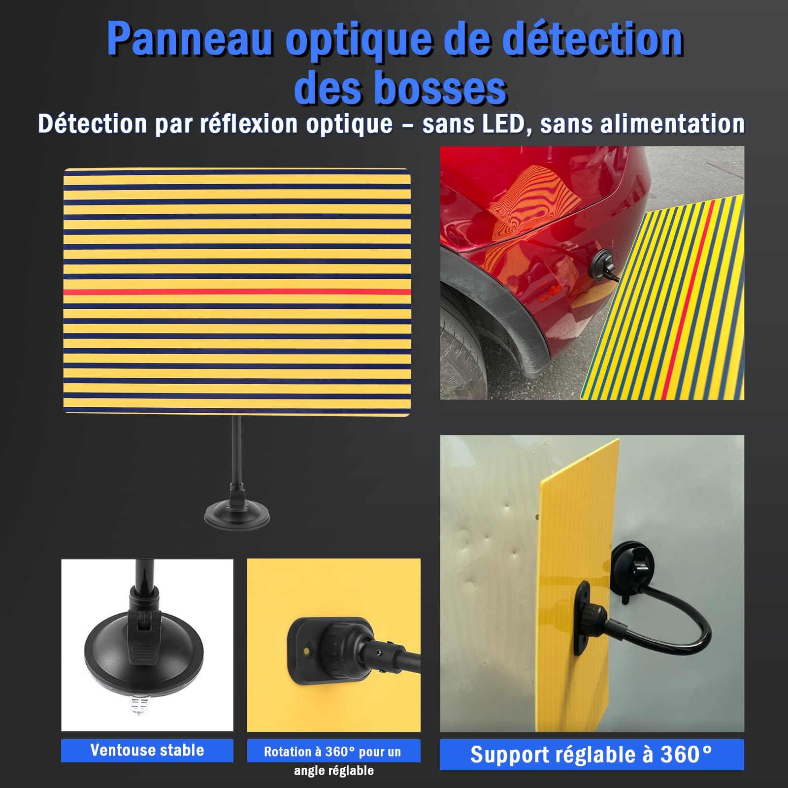 PDR TOOLS - Kit de eliminación de abolladuras sin pintura para coche - Herramientas de eliminación de abolladuras Carrocería con martillo extractor, ventosas y accesorios, kit de reparación de