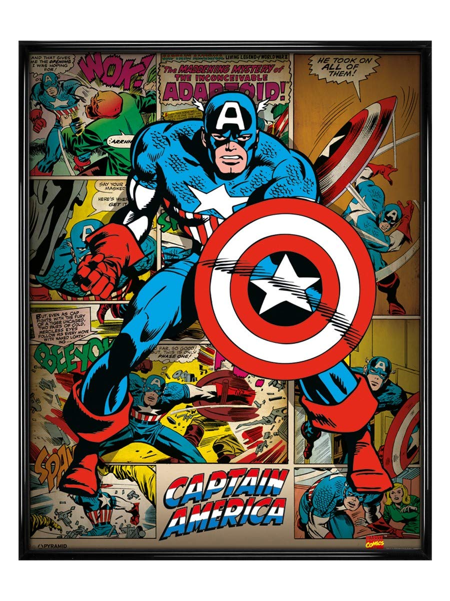 Captain America He Took On All Of Them! Framed Mini Poster 40 x 50cm