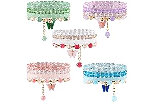 20Pcs Aesthetic Beaded Crystal Bracelets for Chic Women