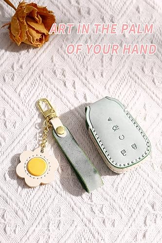 Miniatura 5 de ontto Funda para llavero de automóvil para Chevy con protección completa encerada, Rosa (3 btn)