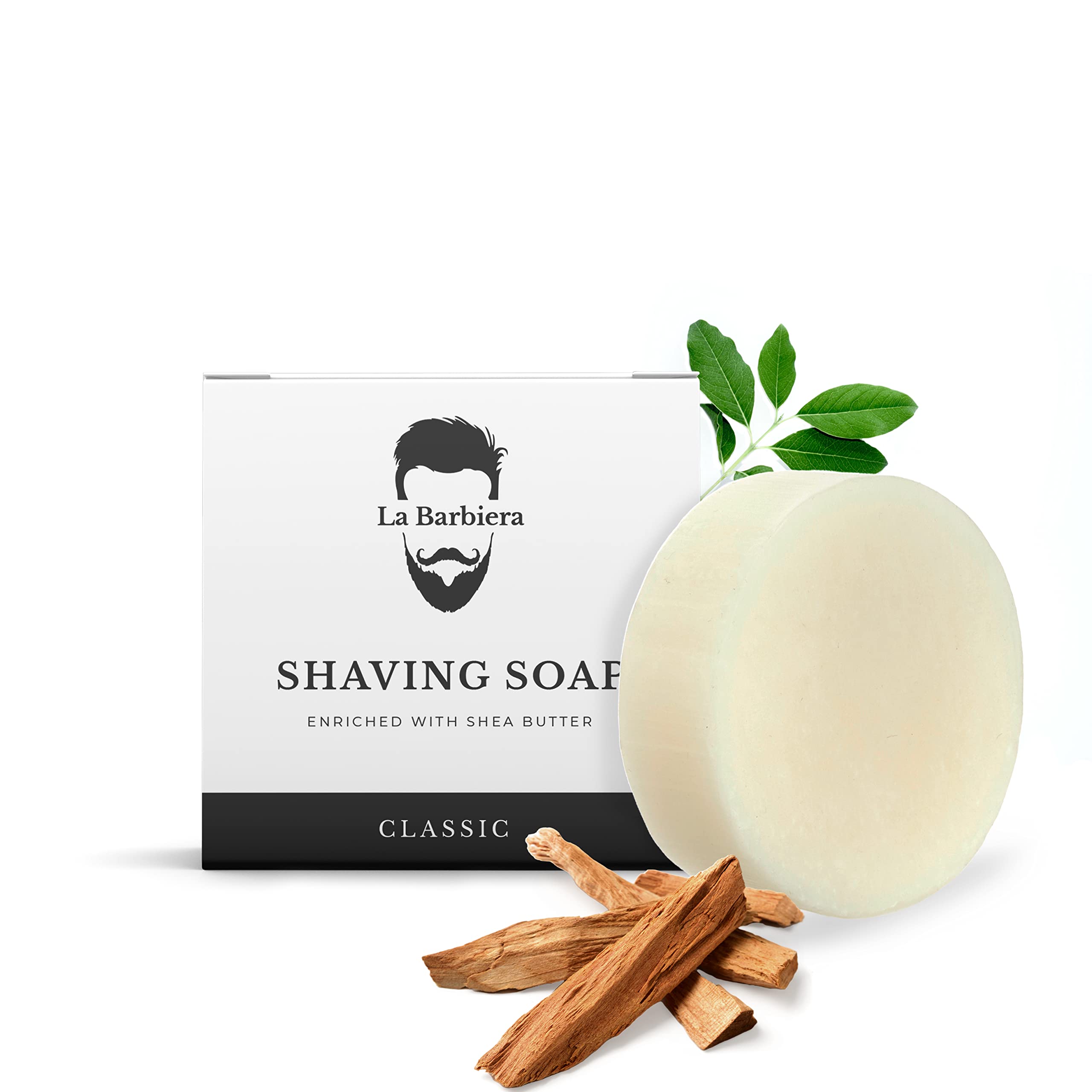 Solid Shaving Soap | 60g Refill Puck | Vegan and Plastic Free (Classic), Natural