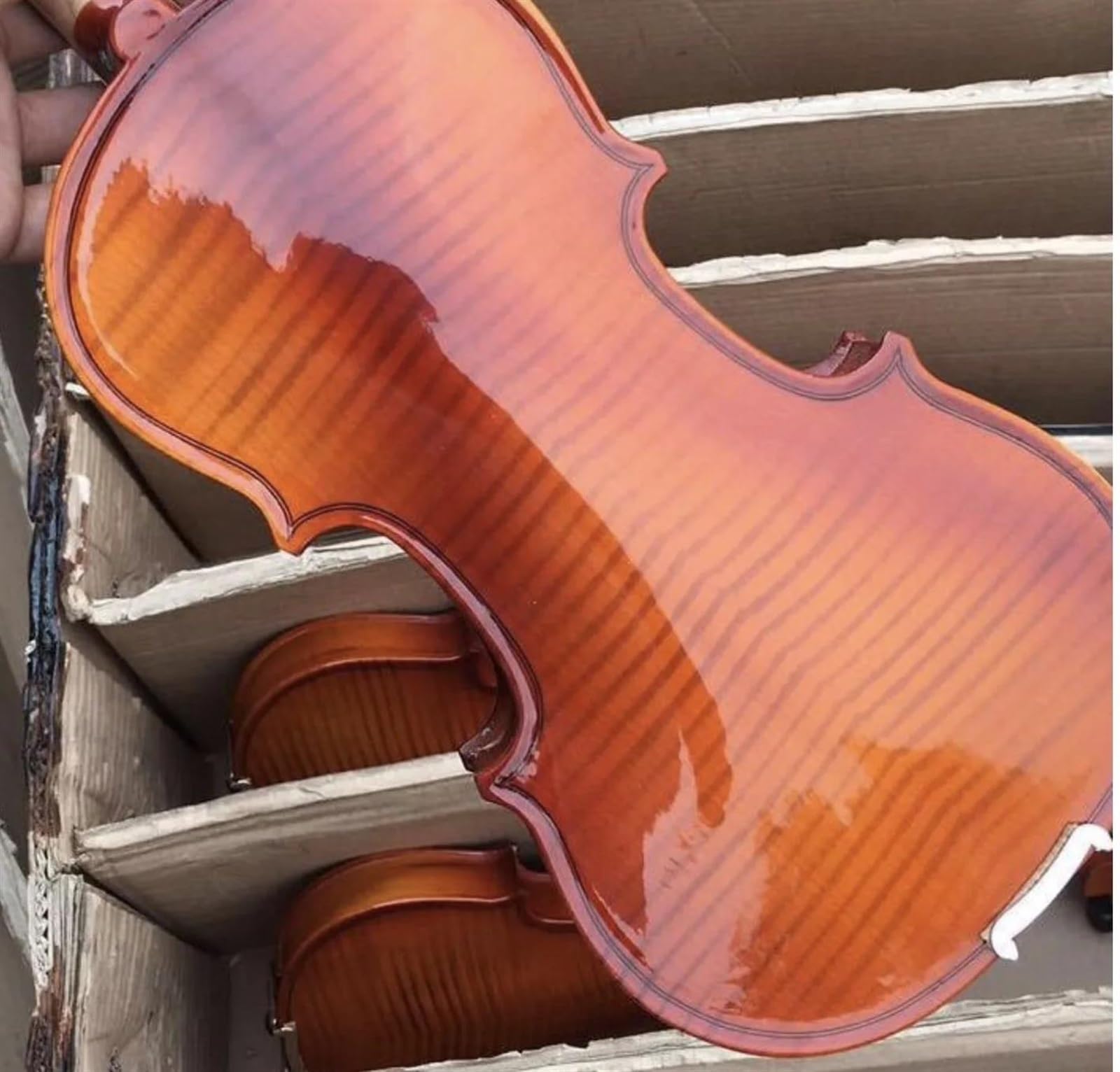 Erwachsenen geige Anfänger 4/4 Volle Größe Anfänger Student Violine Laminiert Mit Licht Fall Top AHORN