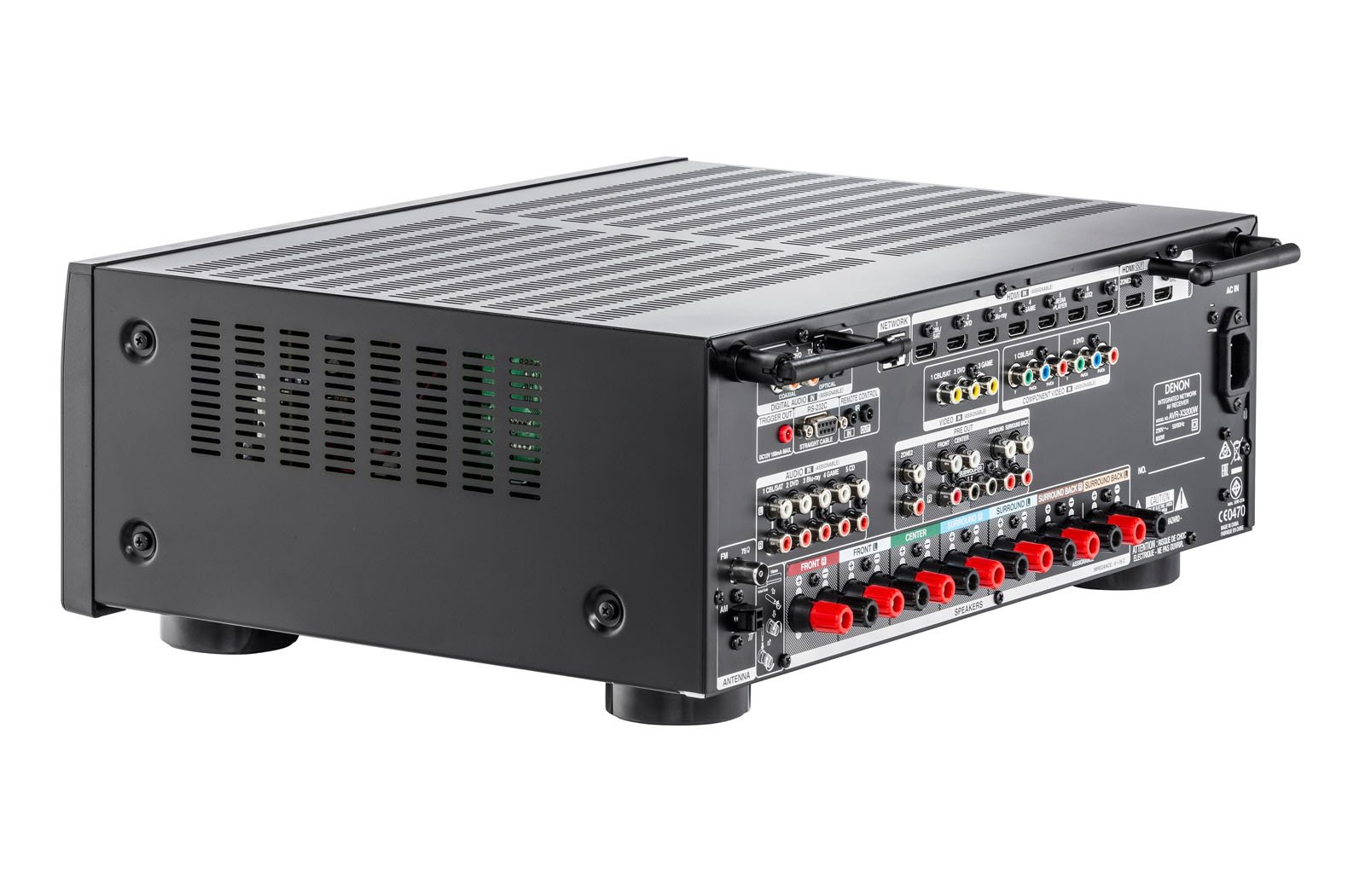Denon AVR-X3200W Sintoamplificatore ad alta Potenza, Microfono di Taratura con Telecomando e Cavalletto per Microfono, Nero