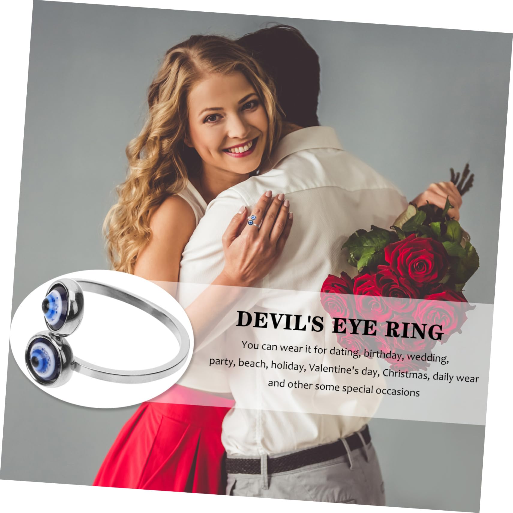 LIFKOME Evil Eye for Women Minimalist Open Band -catching Aesthetic Accessory for Parties Weddings and Special Occasions Teens and Adults