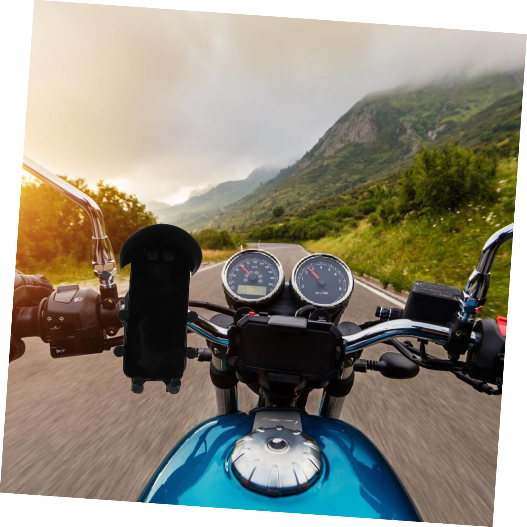 Mikinona Monte del Teléfono para La Motocicleta Soporte De Teléfono para Moto para Manillar De Bicicleta De Motocicleta Black