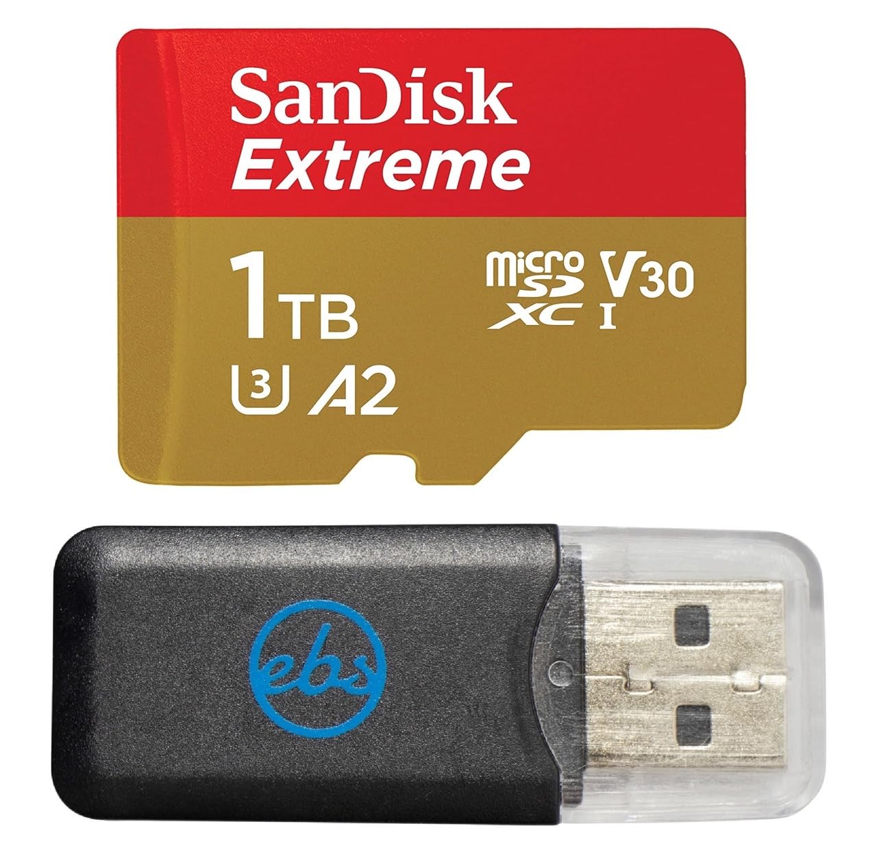 SanDisk - Tarjeta de memoria MicroSD de 1 TB compatible con sistema de juegos portátil Lenovo Legion Go y Legion Go S (SDSQXAV-1T00-GN6MN) con (1) lector de tarjetas Everything But Stromboli MicroSD y