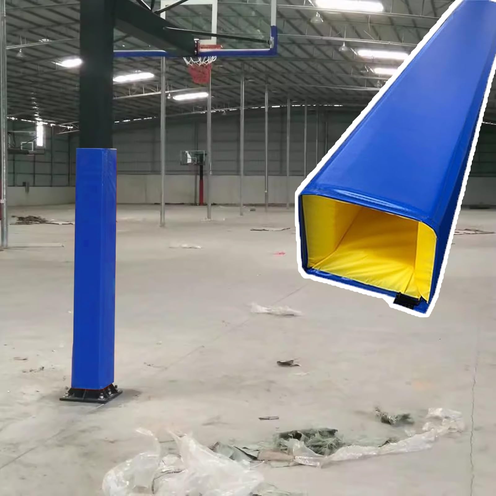 Rembourrage de cage de basket-ball de protection pour poteau de terrain