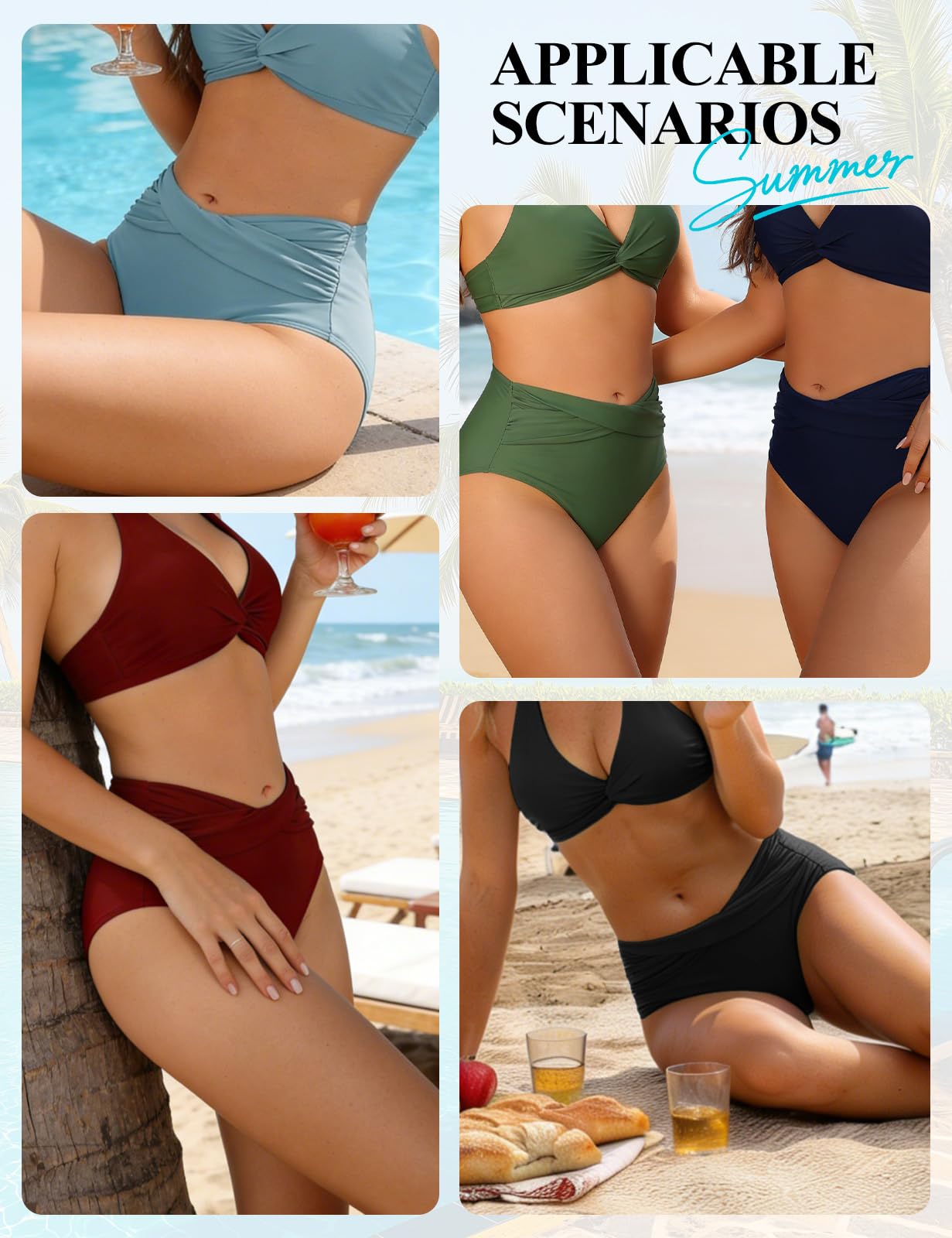 Bragas Bikini Mujer Tanga Culotte Negra Bañadores Reductores