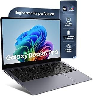 Samsung Galaxy Book6 Pro (Gray, 32GB RAM, 1TB SSD) | Intel Core Ultra X7 (Series 3) | 14" WQXGA+ Dynamic AMOLED 2X | 30Hrs Battery Life | 120 Hz Refresh Rate | Dolby Atmos Stereo Speakers | AI PC