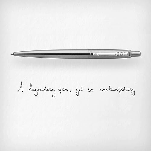 Parker Jotter 13332-11 - Bolígrafo retráctil de punta media de tinta azul (2 unidades)