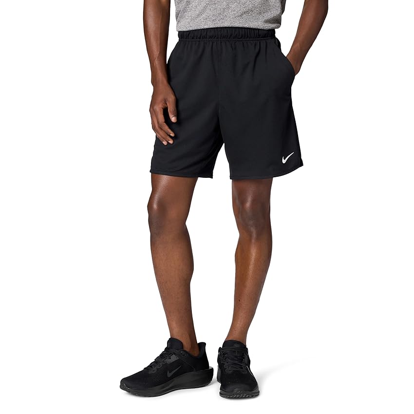 Nike da Uomo DriFIT Totality Knit 18cm Unlined Pantaloncini Black/Black/Iron Gray/White XL