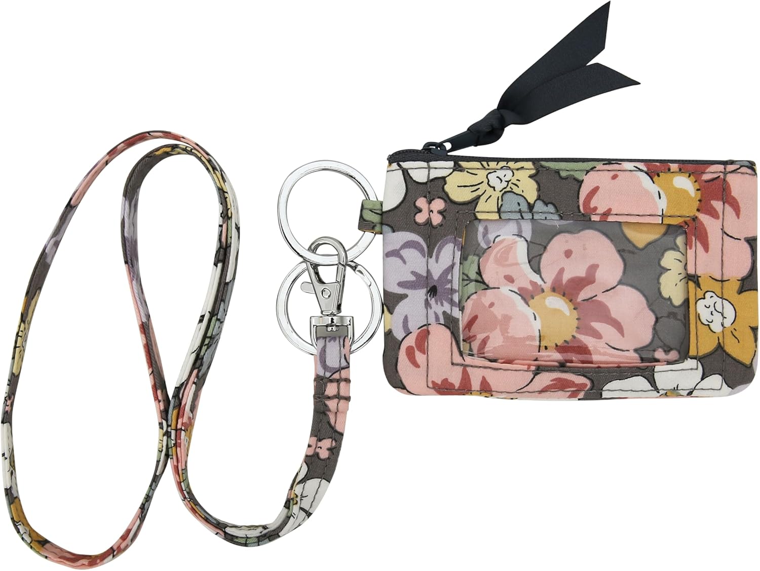Lanyard Wallet for Women Zip id case with Lanyard id Holder(42)