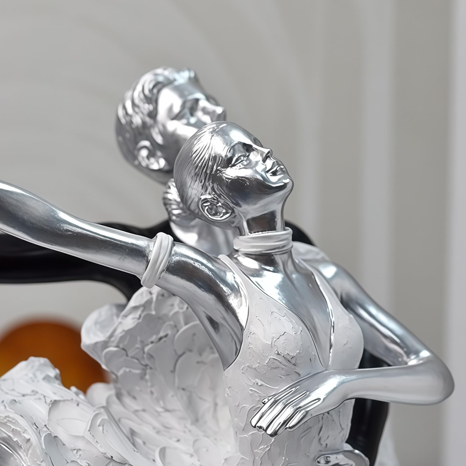 Statue de couple de danse moderne en résine, décoration d'intérieur, couple de ballet dansant, statue, ornement décoratif, décoration d'intérieur