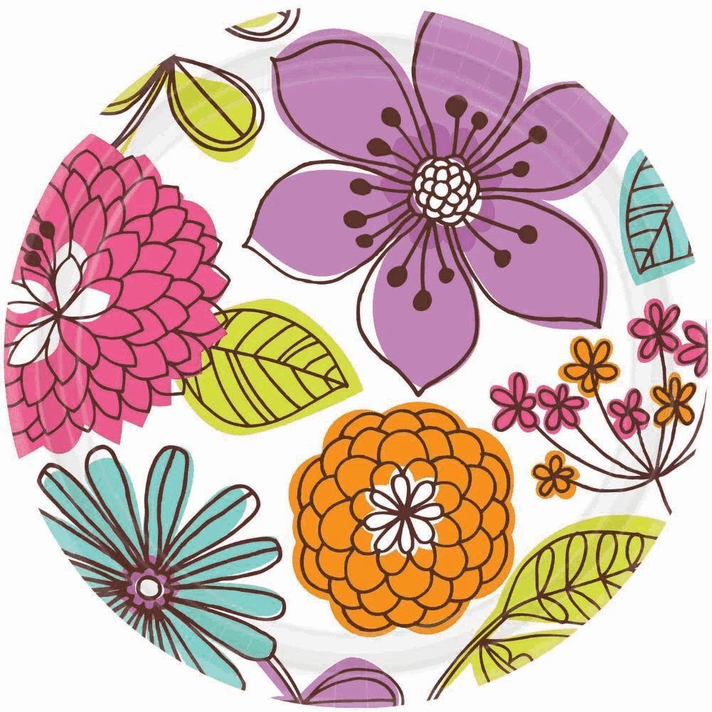 Floral chic assiette plate porcelaine 10 1/2 vaisselle fleurie design moderne