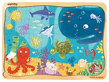 Webby Underwater Animals Jigsaw Puzzle, 40 Pieces, Multicolour - image, photos