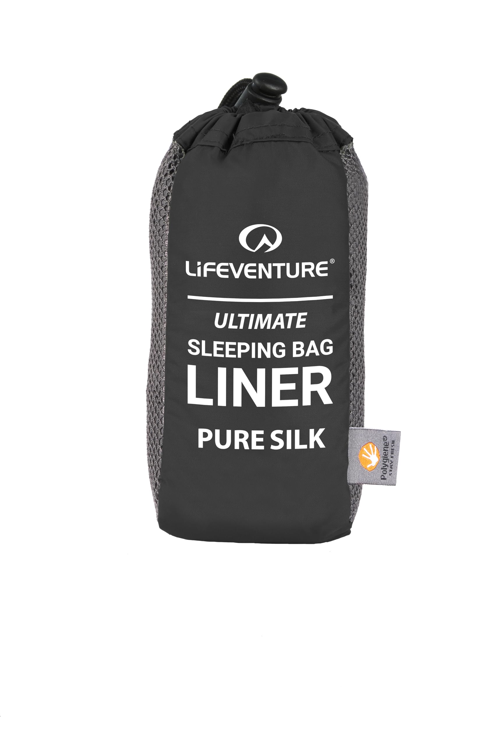 Lifeventure Forro para Saco de Dormir 100% Seda, sábana de Viaje y Camping con Polygiene para Usar Solo o para añadir Calidez al Saco de Dormir, Ligero de 160 g y tamaño de Paquete pequeño (Forma de
