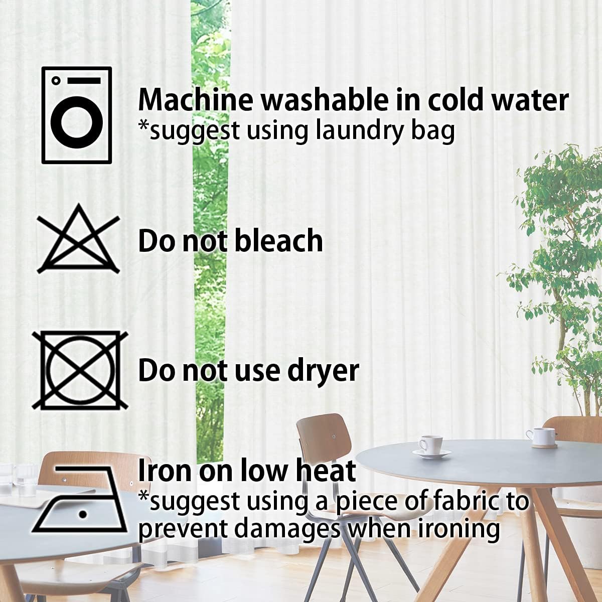 KURENAI One Way See-Through 100% Recycled Polyester Privacy Semi-Sheer Curtains [Fujin], 193 Sizes, Made in Japan, Pinch Pleated, UV Block, 2 Panels Set, Each 39.4 W x 53.9 L with Hooks  Rings