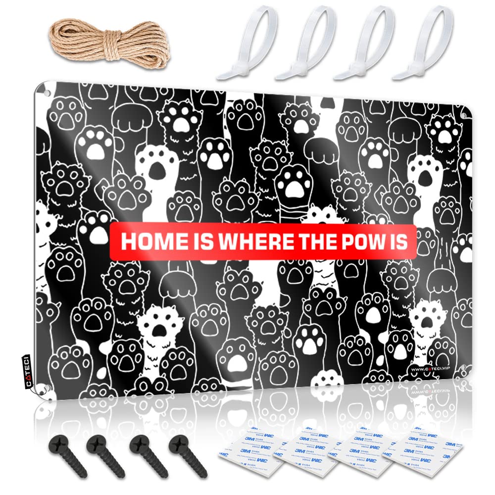 Ibwnbbusn One Color Backyard Bar Sign Home Is Where The Paw Is Tin Sign Decaor Sign Metal Sign Funny