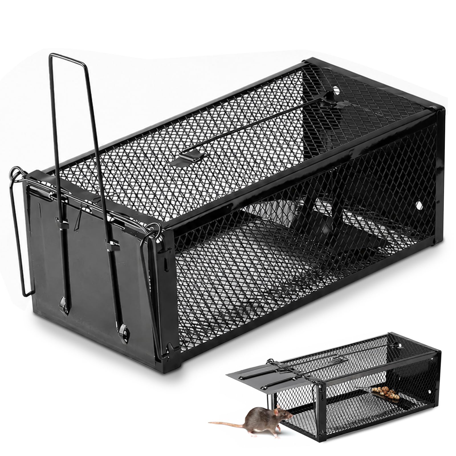 Rat Traps Humane Mouse Traps for Indoors, Live Rat Cage for Outdoors