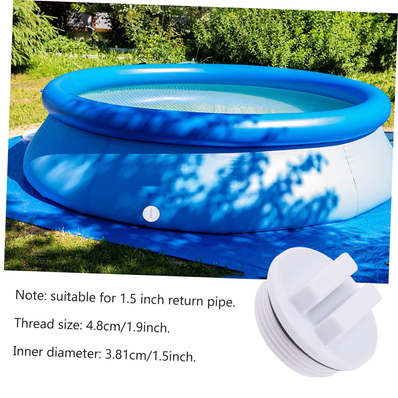 Yardwe 18pièces Bouchons De Drainage Filtrant à Vis pour De Piscine Bouchons pour Eau Installation Facile Et