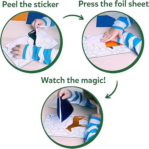 Vista 44 de Skillmatics Foil Fun - Vestir, arte sin desorden para niños, kits de manualidades y suministros, actividad creativa de bricolaje, juguetes de viaje
