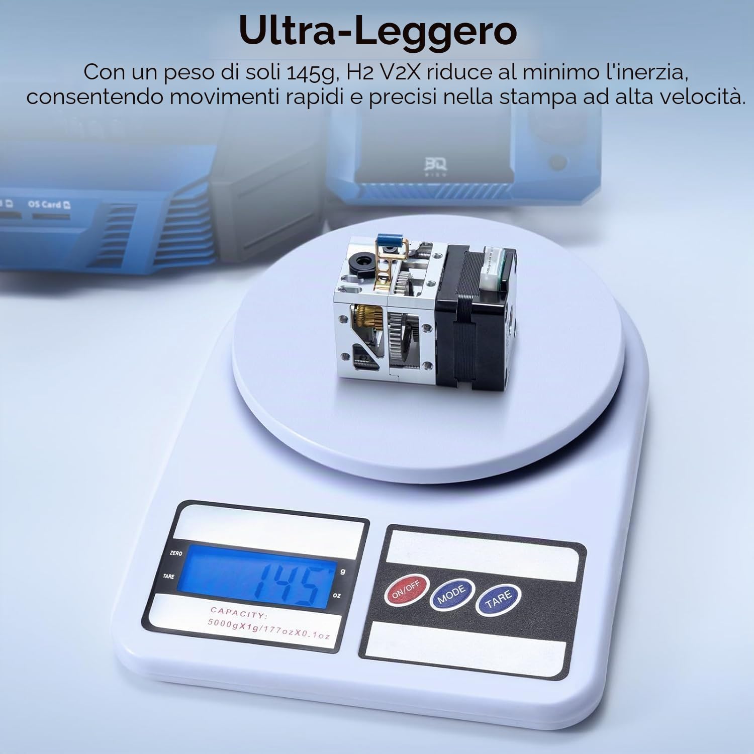 BIQU H2 V2X Direct Drive Estrusore con motore, tutto il metallo CNC Machining Extruder, Lightweight, Dual Gear, per Voron 2.4, Ratrig, Ender-3 V2 3D Printer