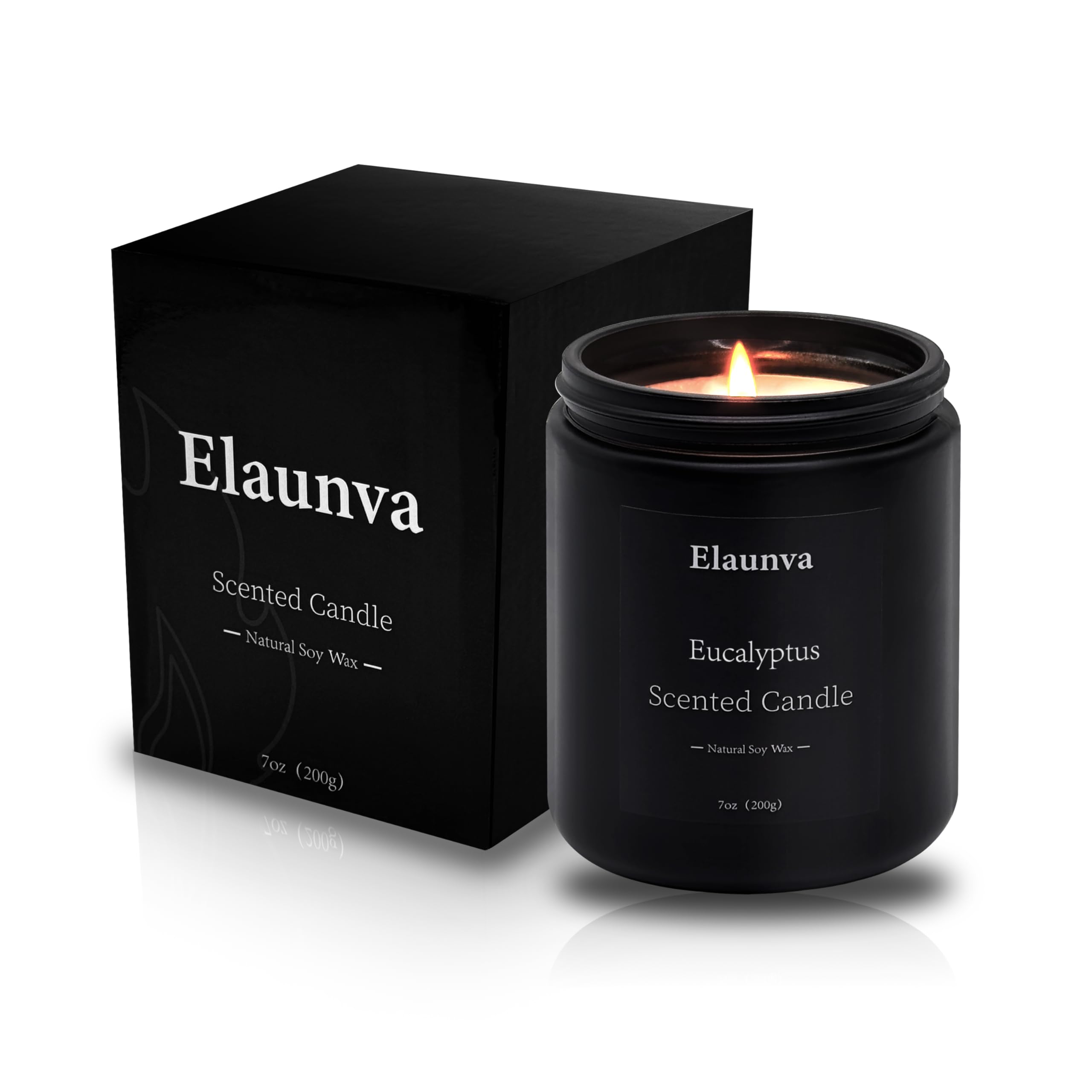 Elaunva Eucalyptus Scented Candle 7oz (200g), Natural Soy Wax Aromatherapy, Spring Fresh Home Scent, Stress Relief, Spring Easter Home Decor Gift for
