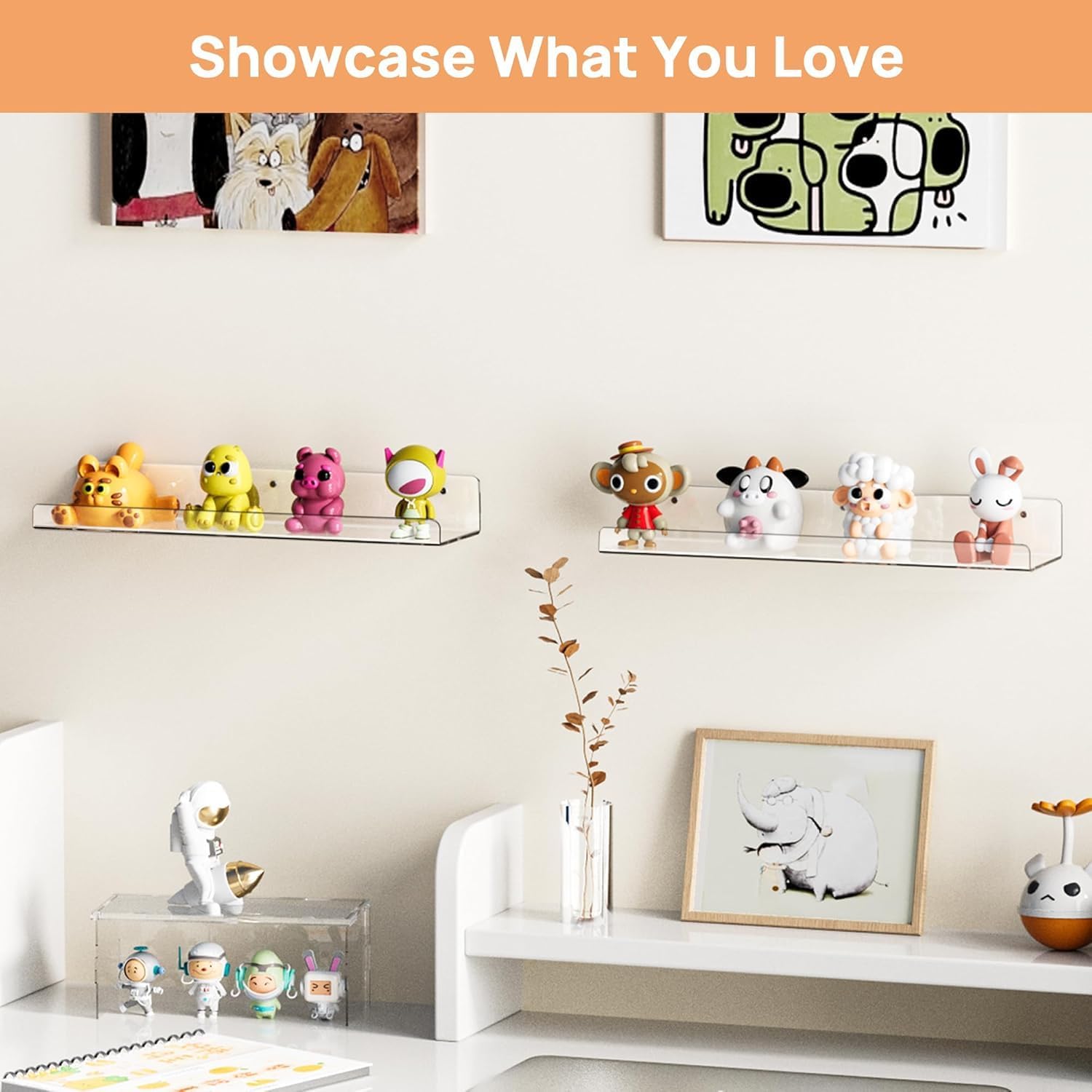 HETARMI ENTERPRISE Plastic Kitchen Sink Sponge Storage Organizer Holder Basket Self Adhesive Wall Mounted Bathroom Shelf Rack (1-pcs) (Clear Acrylic) 4