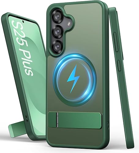 Miniatura 11 de Funda para Samsung Galaxy S25 Edge, compatible con MagSafe y soporte integrado, probada contra caídas de grado militar, mate, resistente, a prueba