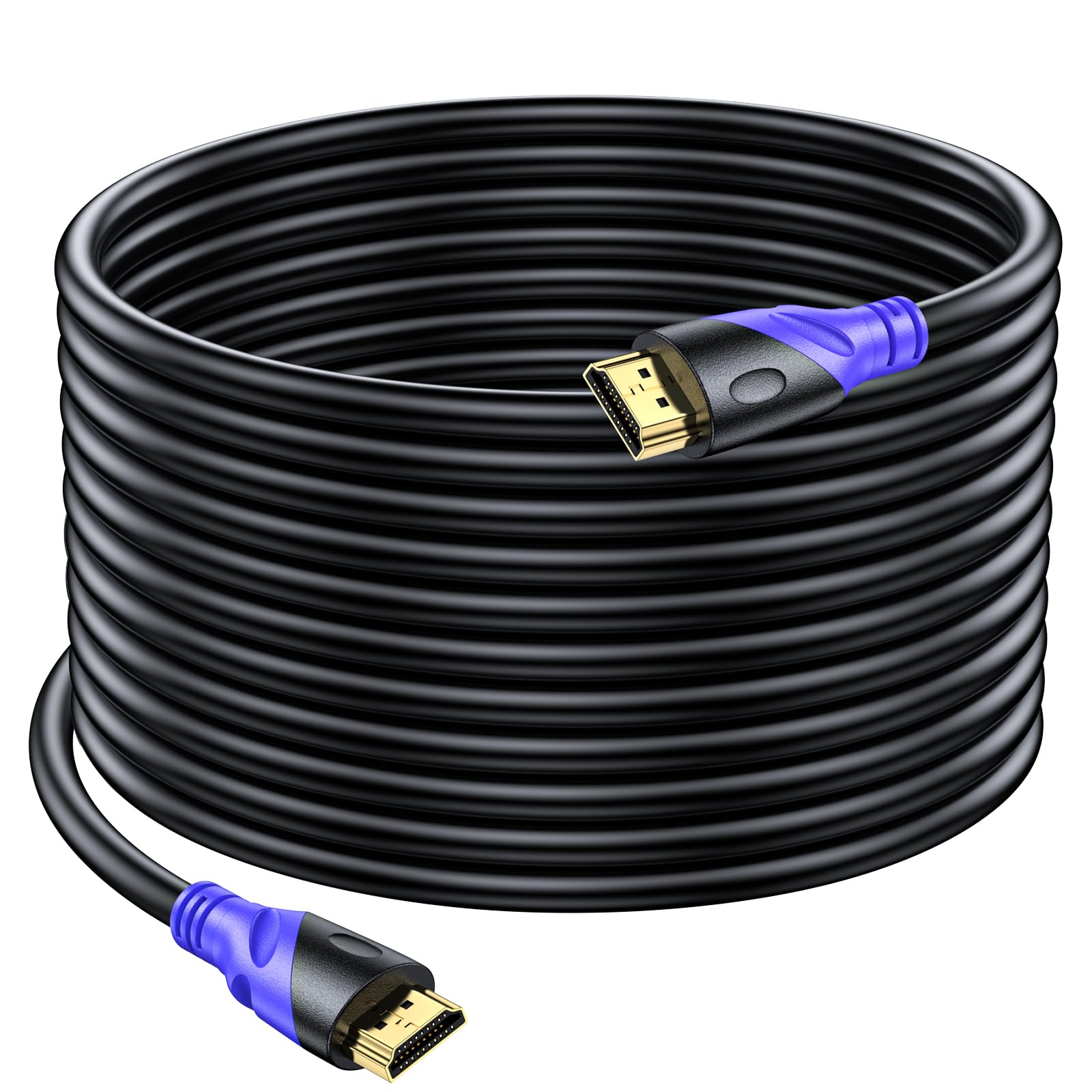 Rommisie Cavo HDMI 4K/60HZ 20m (HDMI 2.0, 18 Gbps) Connettori Placcati Oro Ad Alta Velocità, Ethernet Audio Return, Compatibile 3D Con Laptop PS3 PC HDTV Proiettore