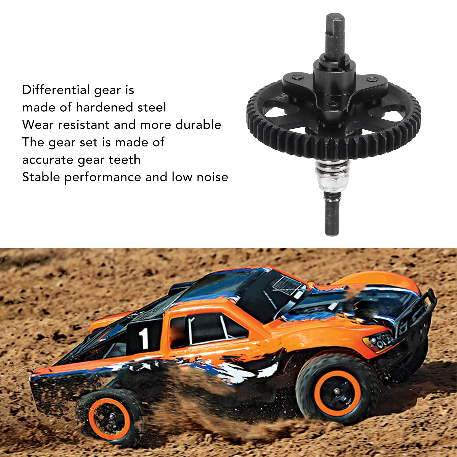 Differential-Rutschkupplung, 54T Aluminium-Stahl-Differenzialgetriebe-Rutschkupplung, 3 Farben für Traxxas Slash 4x4 1/10 RC Car, Karosserie-Zubehör