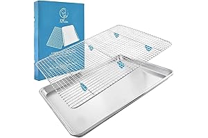 Non-Scratch Bacon Cooking Rack & Baking Sheet Combo for Oven