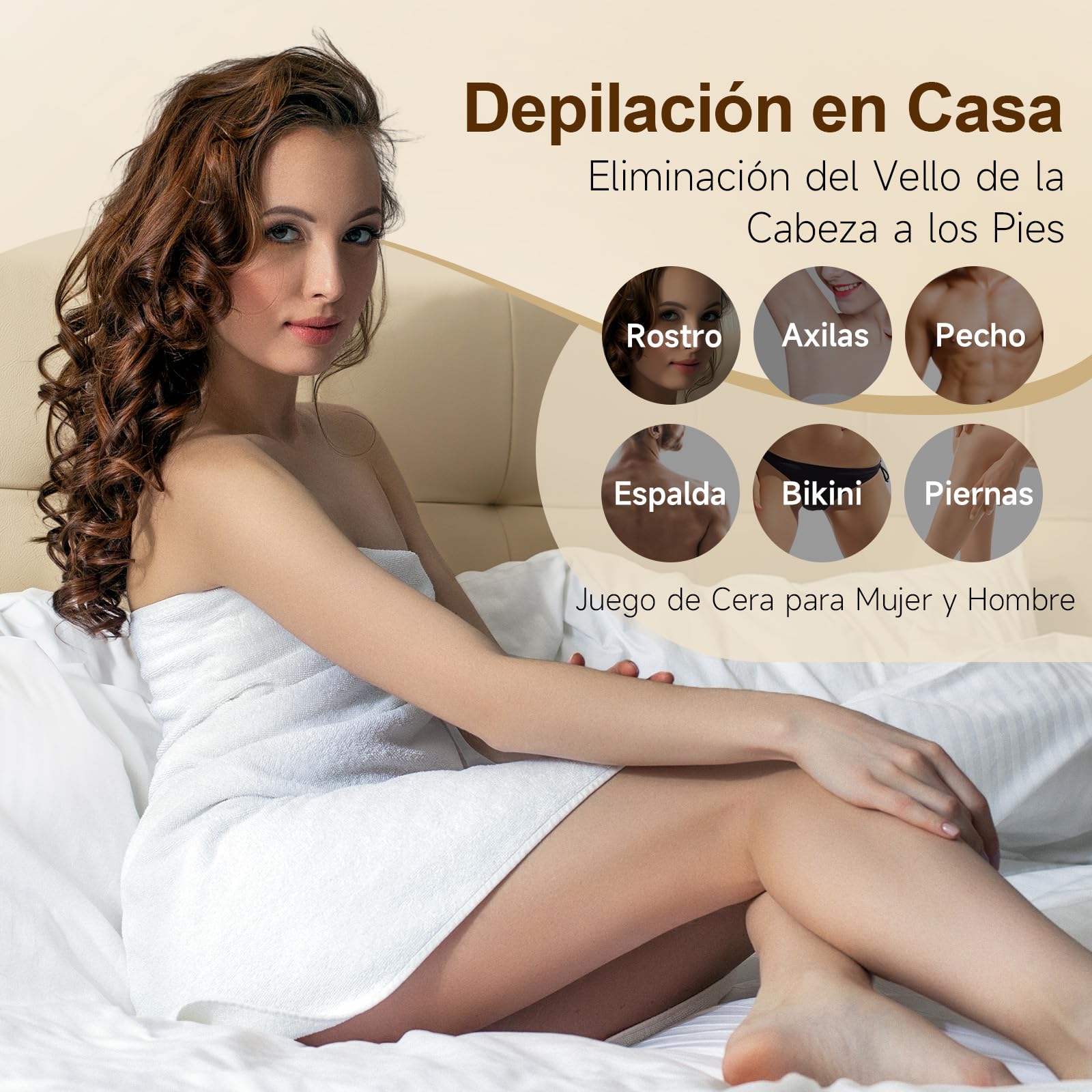 Calentador de Cera Depilatoria Maquina de Cera Caliente: IFANZETECH Maquina de Cera 400g Cera, 42 Accesorios para Depilación en Casa Salón para Cuerpo, Cejas, Facial, Bikini, para Mujer Hombre, Verde