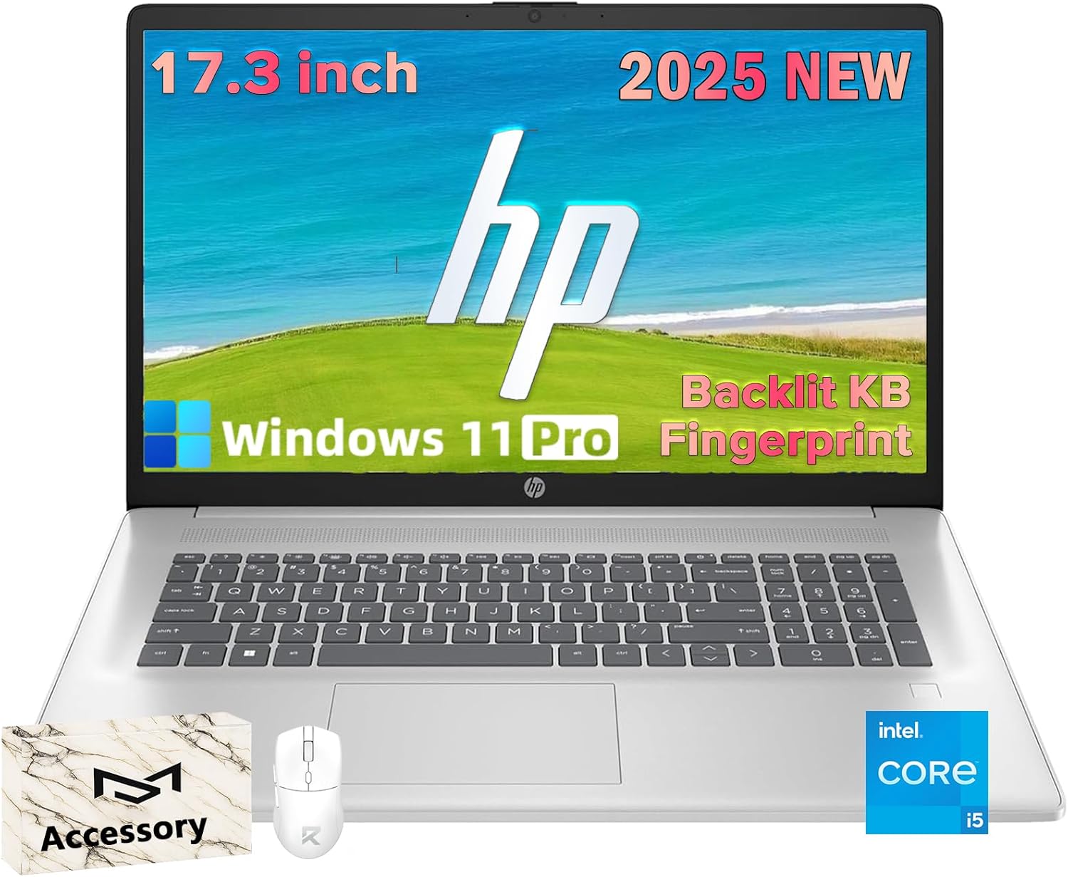HP 17.3 Laptop Computer for Business – Windows 11 Pro, Intel 10-Core i5 1334U (Up to 4.6 GHz), 17.3″ FHD+ 250 BrightView nits, Fast Charge, Backlit KB, Fingerprint, Numeric Pad (32GB RAM | 2TB SSD) HP 17.3 Laptop Computer for Business – Windows 11 Pro, Intel 10-Core i5 1334U (Up to 4.6 GHz), 17.3″ FHD+ 250 BrightView nits, Fast Charge, Backlit KB, Fingerprint, Numeric Pad (32GB RAM | 2TB SSD)