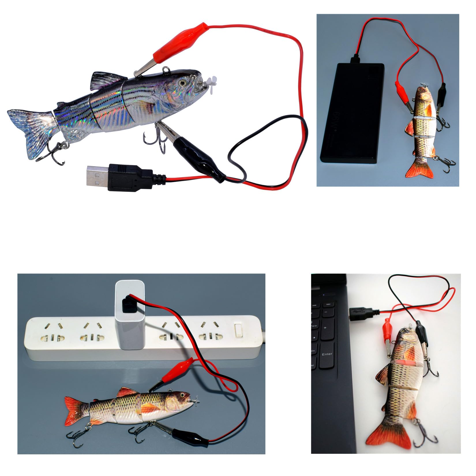 Fishing Lures Electric Lure Swimbait USB Rechargeable Bait Crankbait Automatic Swimming Lifelike Fish Fishing Tackle 5.12