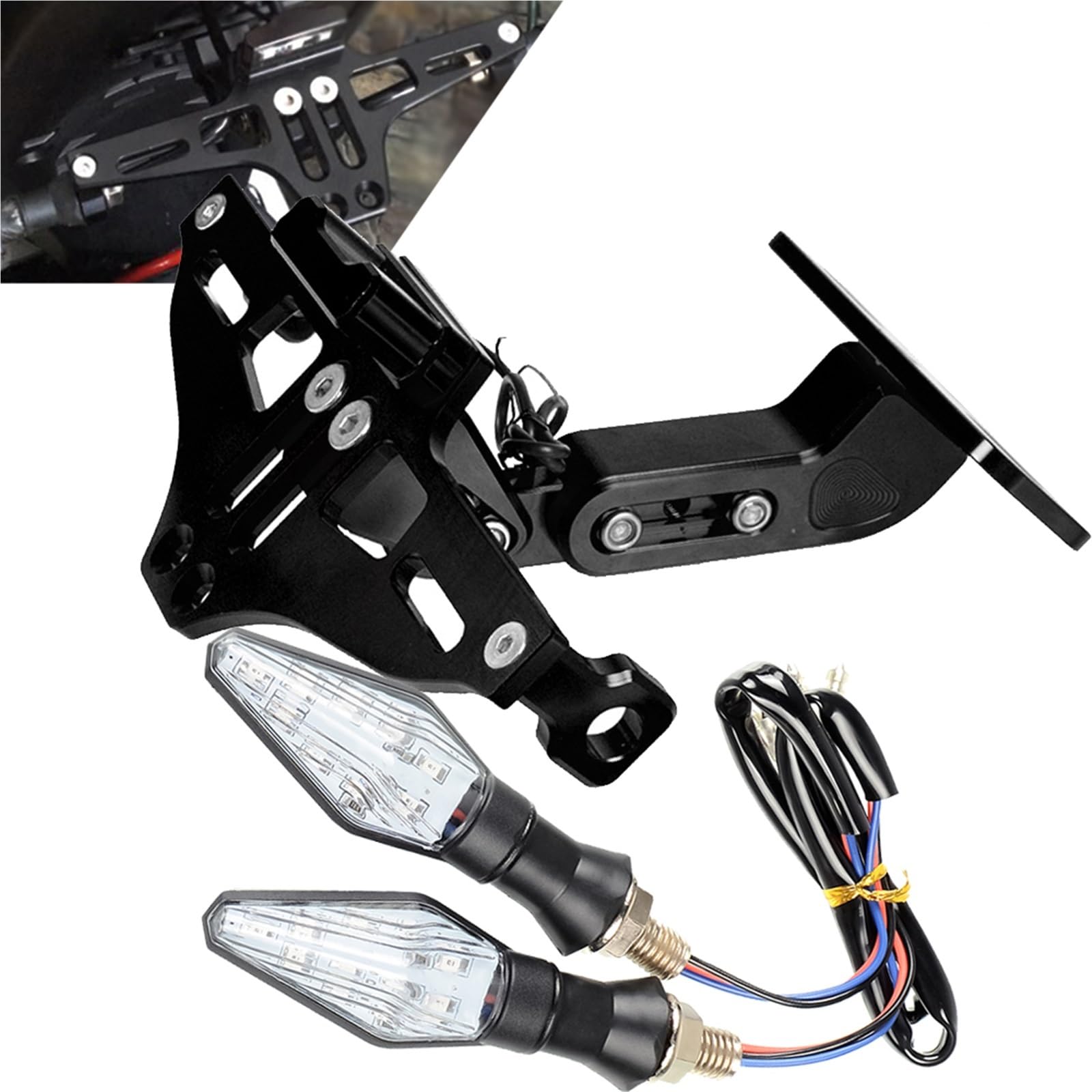 Supporto Per Targa Posteriore Per Moto Con Luce LED Per Z250 Z250SL Z300 Z750 Z800 Z1000 Ninja 300 400 650 250