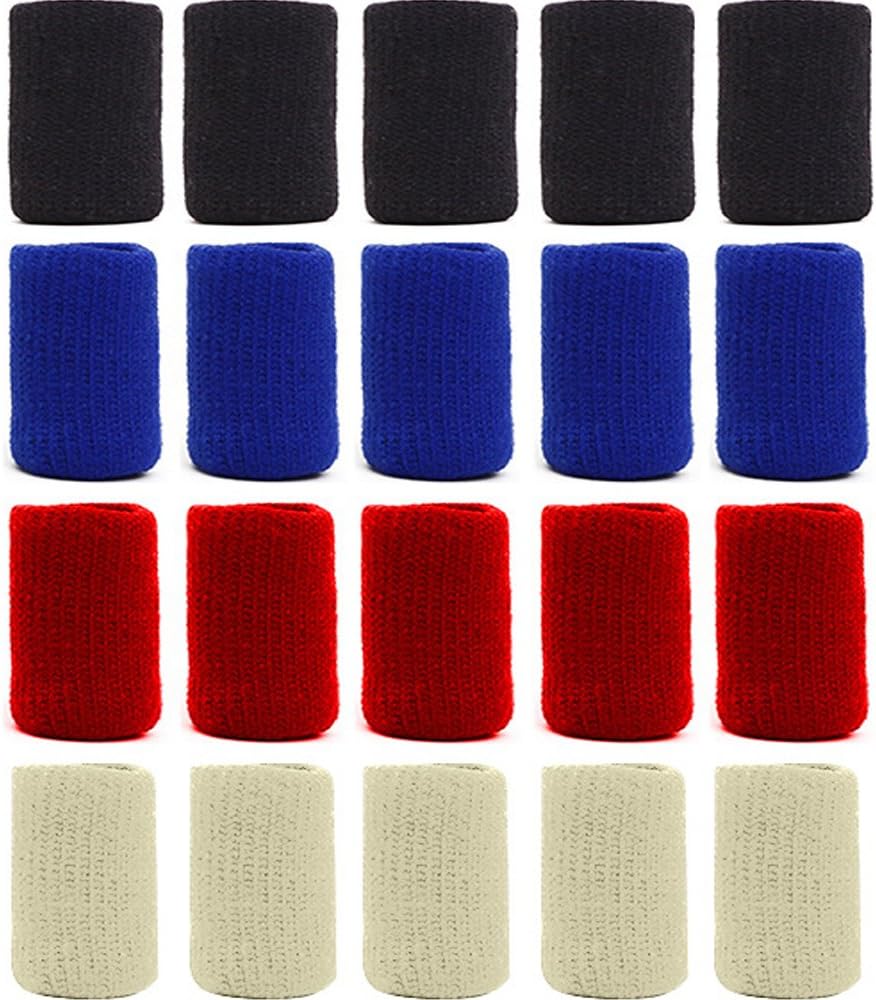 40PCS Sports Finger Splint Guard Bands Finger Sleeves Thumb Braces Support Elastic Compression Protector Braces for Relieving Pain Calluses Arthritis Knuckle