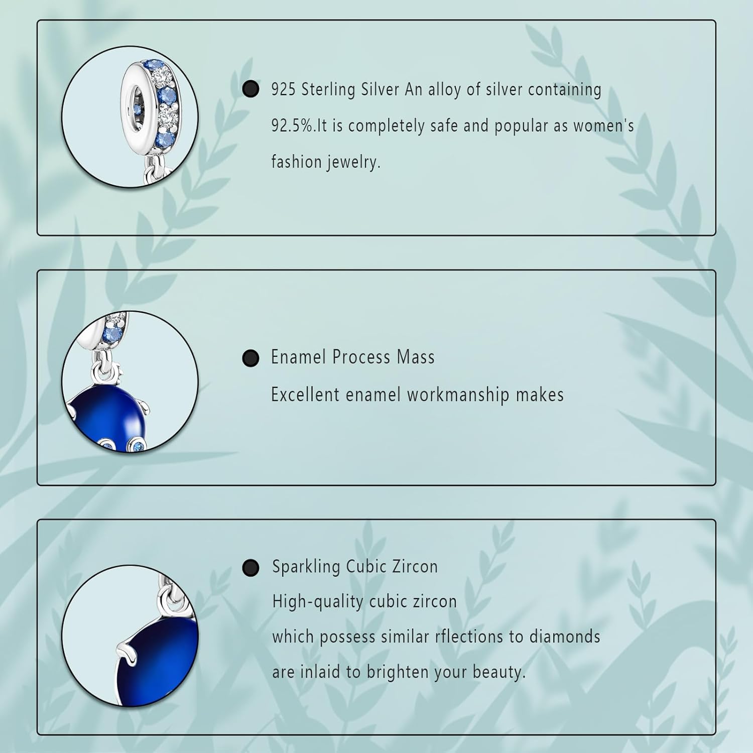 Blue Octopus Charms Pendant 925 Sterling Silver Charm Compatible with Women's Bracelet Necklace Pendant Birthday Gifts For Summer - Image 3