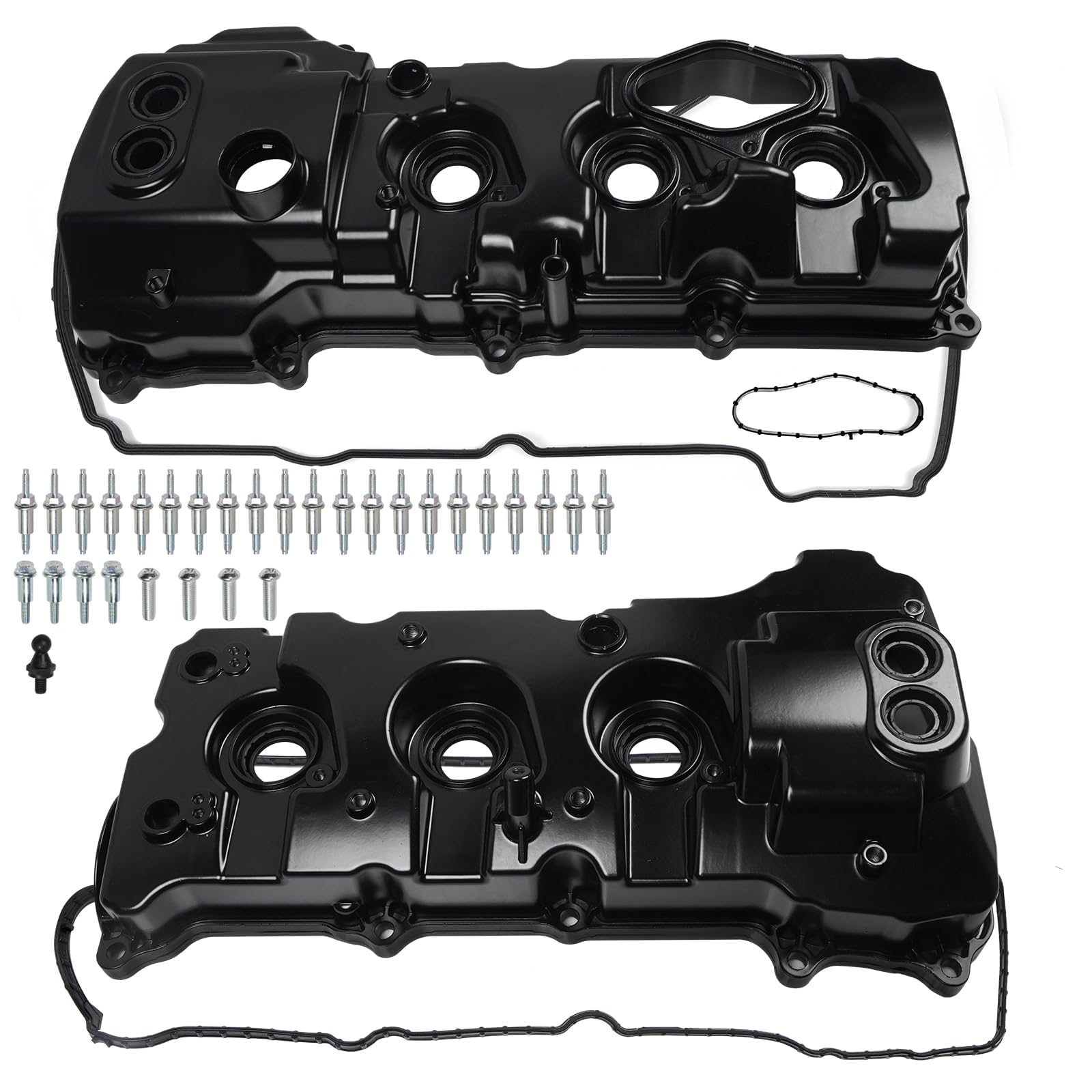 Photo 1 of Aluminum Engine Valve Cover Kit Compatible with Ford F-150 2013-2016, Expedition 2015-2017, Transit 150/250/350 2015-2022, Navigator 2015-2017 - 3.5 V6 - Left & Right, Replaces BL3Z-6582-H DL3Z-6582-C