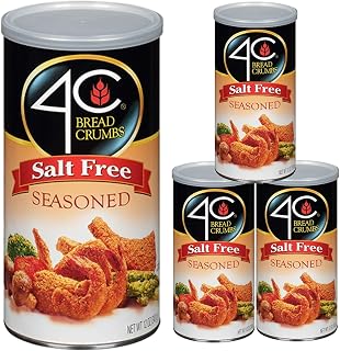 4C Salt-Free Seasoned Bread Crumbs, Gluten-Free Crispy Crunchy Premium, 12oz Value Pack of 3