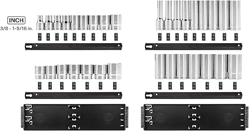 Miniatura 2 de TEKTON SHD92205 - Juego de llaves de 6 puntos con rieles, 32 piezas (38-1-516 pulgadas)
