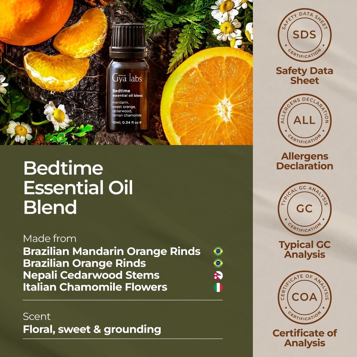 Gya Labs Bedtime Essential Oil for Aromatherapy - 0.34 Fl Oz - Premium Grade Essential Oils for Diffuser, Aromatherapy, Hair Care, Skin Care, Body, Massage & DIY Candle Making Scents - Image 6